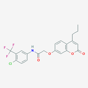 N-[4-chloro-3-(trifluoromethyl)phenyl]-2-[(2-oxo-4-propyl-2H-chromen-7-yl)oxy]acetamide