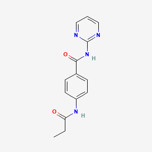 4-(propanoylamino)-N-(pyrimidin-2-yl)benzamide