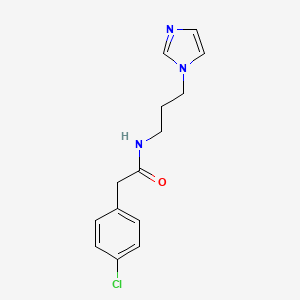 2-(4-chlorophenyl)-N-[3-(1H-imidazol-1-yl)propyl]acetamide