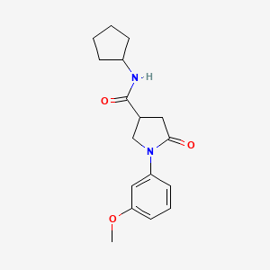 N-cyclopentyl-1-(3-methoxyphenyl)-5-oxopyrrolidine-3-carboxamide