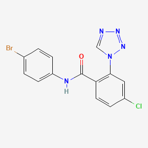 N-(4-bromophenyl)-4-chloro-2-(1H-tetrazol-1-yl)benzamide