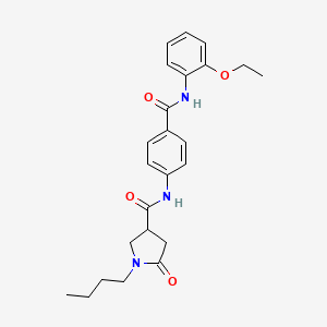 1-butyl-N-{4-[(2-ethoxyphenyl)carbamoyl]phenyl}-5-oxopyrrolidine-3-carboxamide