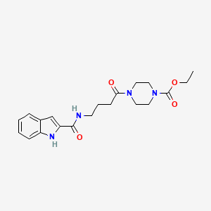 ethyl 4-{4-[(1H-indol-2-ylcarbonyl)amino]butanoyl}piperazine-1-carboxylate