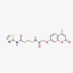 4-({[(4-methyl-2-oxo-2H-chromen-7-yl)oxy]acetyl}amino)-N-(1,3-thiazol-2-yl)butanamide