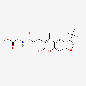 N-[3-(3-tert-butyl-5,9-dimethyl-7-oxo-7H-furo[3,2-g]chromen-6-yl)propanoyl]glycine