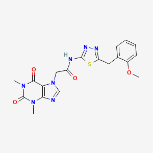 2-(1,3-dimethyl-2,6-dioxo-1,2,3,6-tetrahydro-7H-purin-7-yl)-N-[5-(2-methoxybenzyl)-1,3,4-thiadiazol-2-yl]acetamide