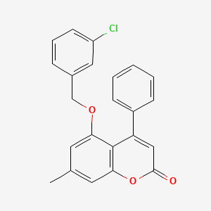 5-[(3-chlorobenzyl)oxy]-7-methyl-4-phenyl-2H-chromen-2-one