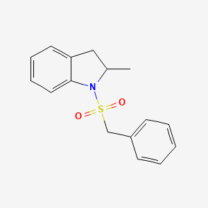 molecular formula C16H17NO2S B11162456 1-(benzylsulfonyl)-2-methyl-2,3-dihydro-1H-indole 