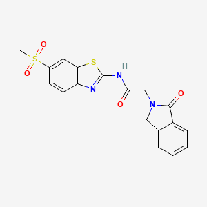 N~1~-[6-(methylsulfonyl)-1,3-benzothiazol-2-yl]-2-(1-oxo-1,3-dihydro-2H-isoindol-2-yl)acetamide