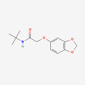 molecular formula C13H17NO4 B11162484 2-(1,3-benzodioxol-5-yloxy)-N-tert-butylacetamide 