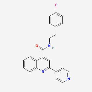 molecular formula C23H18FN3O B11162513 N-(4-fluorophenethyl)-2-(4-pyridyl)-4-quinolinecarboxamide 