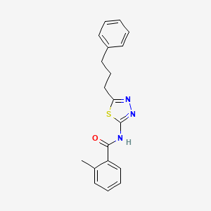 2-methyl-N-[5-(3-phenylpropyl)-1,3,4-thiadiazol-2-yl]benzamide