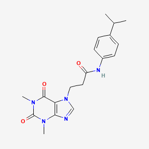 3-(1,3-dimethyl-2,6-dioxo-1,2,3,6-tetrahydro-7H-purin-7-yl)-N-(4-isopropylphenyl)propanamide