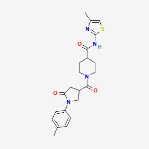 1-{[1-(4-methylphenyl)-5-oxotetrahydro-1H-pyrrol-3-yl]carbonyl}-N~4~-(4-methyl-1,3-thiazol-2-yl)-4-piperidinecarboxamide