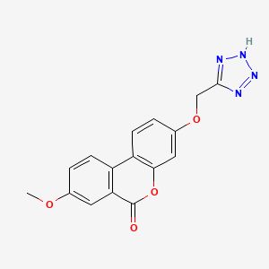 molecular formula C16H12N4O4 B11162620 8-methoxy-3-(1H-tetrazol-5-ylmethoxy)-6H-benzo[c]chromen-6-one 