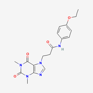 molecular formula C18H21N5O4 B11162631 3-(1,3-dimethyl-2,6-dioxo-1,2,3,6-tetrahydro-7H-purin-7-yl)-N-(4-ethoxyphenyl)propanamide 