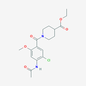 Ethyl 1-{[4-(acetylamino)-5-chloro-2-methoxyphenyl]carbonyl}piperidine-4-carboxylate