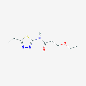 molecular formula C9H15N3O2S B11162648 3-ethoxy-N-(5-ethyl-1,3,4-thiadiazol-2-yl)propanamide 