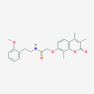 N-(2-methoxyphenethyl)-2-[(3,4,8-trimethyl-2-oxo-2H-chromen-7-yl)oxy]acetamide