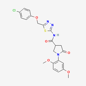 N-{5-[(4-chlorophenoxy)methyl]-1,3,4-thiadiazol-2-yl}-1-(2,5-dimethoxyphenyl)-5-oxopyrrolidine-3-carboxamide