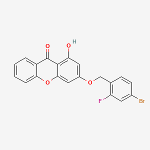 3-[(4-bromo-2-fluorobenzyl)oxy]-1-hydroxy-9H-xanthen-9-one