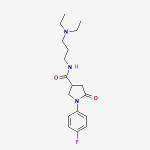 N-[3-(diethylamino)propyl]-1-(4-fluorophenyl)-5-oxopyrrolidine-3-carboxamide