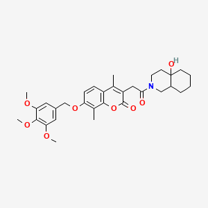 3-[2-(4a-hydroxyoctahydroisoquinolin-2(1H)-yl)-2-oxoethyl]-4,8-dimethyl-7-[(3,4,5-trimethoxybenzyl)oxy]-2H-chromen-2-one