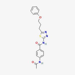 4-(acetylamino)-N-[5-(3-phenoxypropyl)-1,3,4-thiadiazol-2-yl]benzamide