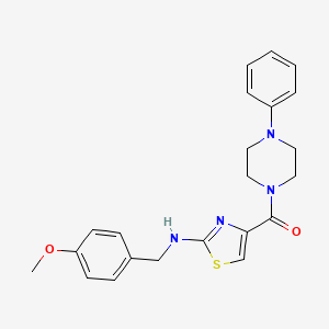 {2-[(4-Methoxybenzyl)amino]-1,3-thiazol-4-yl}(4-phenylpiperazin-1-yl)methanone