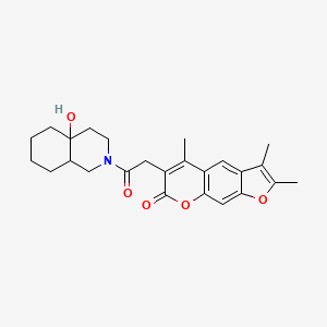 6-[2-(4a-hydroxyoctahydroisoquinolin-2(1H)-yl)-2-oxoethyl]-2,3,5-trimethyl-7H-furo[3,2-g]chromen-7-one