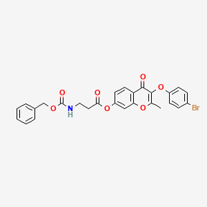 3-(4-bromophenoxy)-2-methyl-4-oxo-4H-chromen-7-yl 3-{[(benzyloxy)carbonyl]amino}propanoate