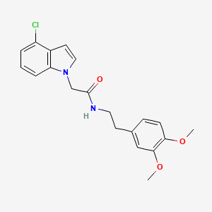 2-(4-chloro-1H-indol-1-yl)-N-[2-(3,4-dimethoxyphenyl)ethyl]acetamide