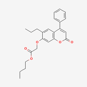 molecular formula C24H26O5 B11162802 butyl [(2-oxo-4-phenyl-6-propyl-2H-chromen-7-yl)oxy]acetate 