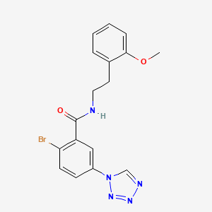 molecular formula C17H16BrN5O2 B11162814 2-bromo-N-[2-(2-methoxyphenyl)ethyl]-5-(1H-tetrazol-1-yl)benzamide 