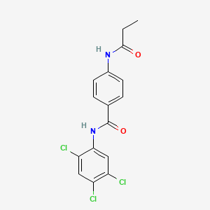 4-(propanoylamino)-N-(2,4,5-trichlorophenyl)benzamide