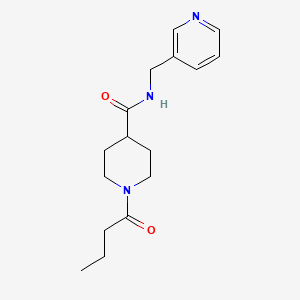 1-butanoyl-N-(pyridin-3-ylmethyl)piperidine-4-carboxamide