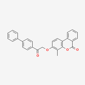 3-[2-(biphenyl-4-yl)-2-oxoethoxy]-4-methyl-6H-benzo[c]chromen-6-one