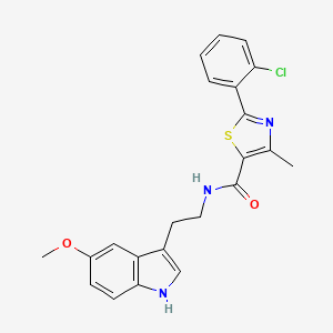 2-(2-chlorophenyl)-N-[2-(5-methoxy-1H-indol-3-yl)ethyl]-4-methyl-1,3-thiazole-5-carboxamide