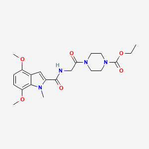 ethyl 4-{N-[(4,7-dimethoxy-1-methyl-1H-indol-2-yl)carbonyl]glycyl}piperazine-1-carboxylate