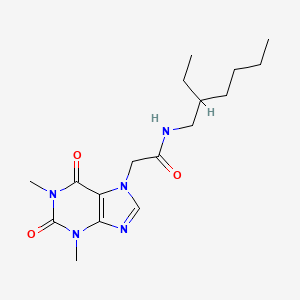 molecular formula C17H27N5O3 B11162865 2-(1,3-dimethyl-2,6-dioxo-1,2,3,6-tetrahydro-7H-purin-7-yl)-N-(2-ethylhexyl)acetamide 