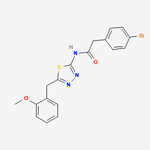 2-(4-bromophenyl)-N-[5-(2-methoxybenzyl)-1,3,4-thiadiazol-2-yl]acetamide