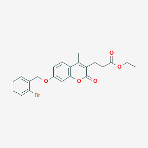 ethyl 3-{7-[(2-bromobenzyl)oxy]-4-methyl-2-oxo-2H-chromen-3-yl}propanoate