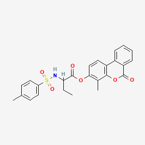 4-methyl-6-oxo-6H-benzo[c]chromen-3-yl 2-{[(4-methylphenyl)sulfonyl]amino}butanoate