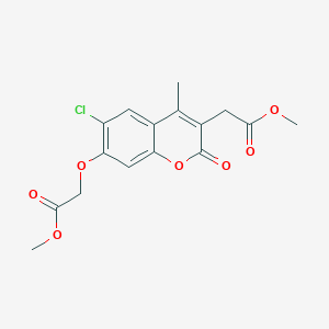 methyl [6-chloro-7-(2-methoxy-2-oxoethoxy)-4-methyl-2-oxo-2H-chromen-3-yl]acetate