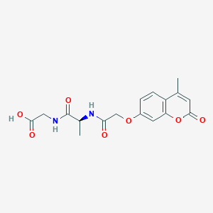 molecular formula C17H18N2O7 B11162894 N-{[(4-methyl-2-oxo-2H-chromen-7-yl)oxy]acetyl}-L-alanylglycine 