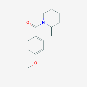 molecular formula C15H21NO2 B11162895 1-(4-Ethoxybenzoyl)-2-methylpiperidine 