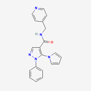 1-phenyl-N-(4-pyridinylmethyl)-5-(1H-pyrrol-1-yl)-1H-pyrazole-4-carboxamide