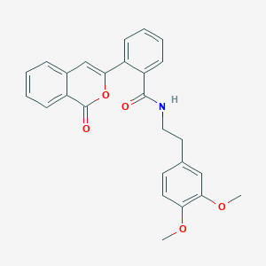 molecular formula C26H23NO5 B11162921 N~1~-(3,4-dimethoxyphenethyl)-2-(1-oxo-1H-isochromen-3-yl)benzamide 