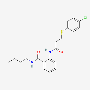 N-butyl-2-({3-[(4-chlorophenyl)sulfanyl]propanoyl}amino)benzamide