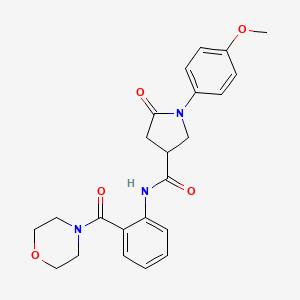 1-(4-methoxyphenyl)-N-[2-(morpholin-4-ylcarbonyl)phenyl]-5-oxopyrrolidine-3-carboxamide